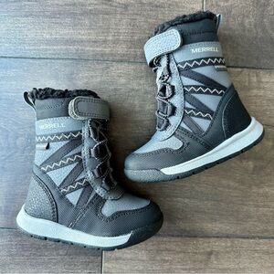 Merrell Snow Crush 2.0 Waterproof Boots - Toddler Size 4M - Black & Gray